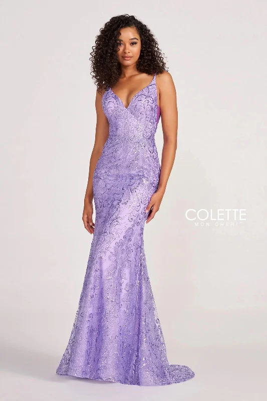 Colette CL2019 Glitter Prom Long Formal Dress