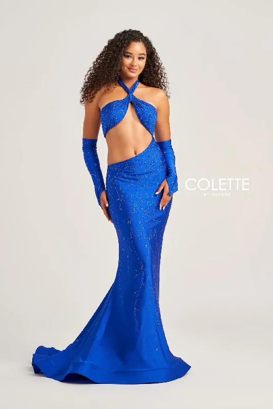 Colette CL5263 Cut Out Long Formal Mermaid Prom Dress