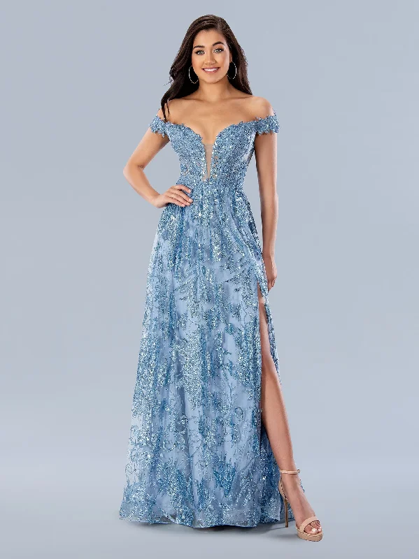 Stella Couture 21064 Glitter Formal Long Prom Dress