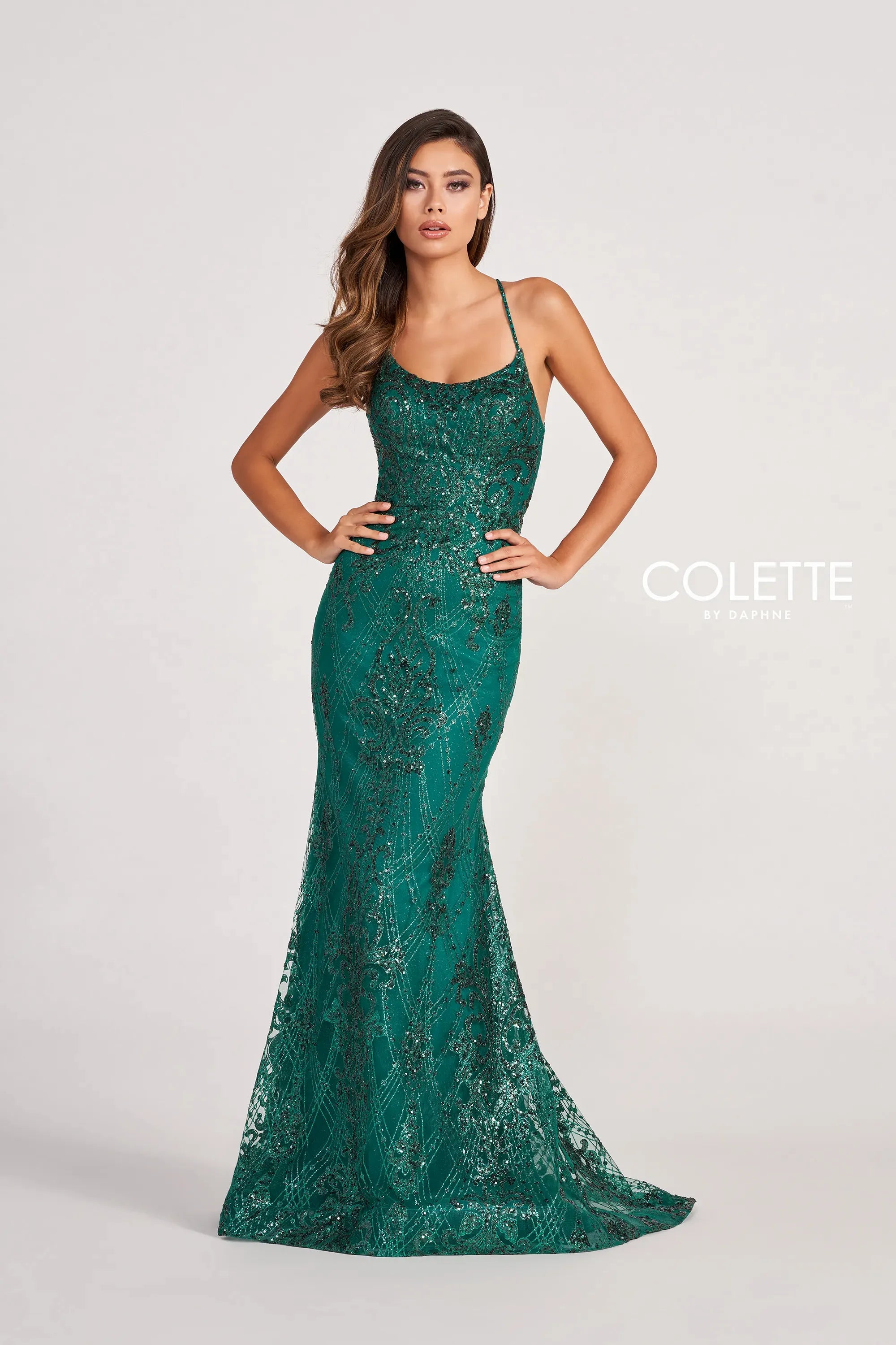 Colette CL2031 Prom Long Glitter Formal Dress