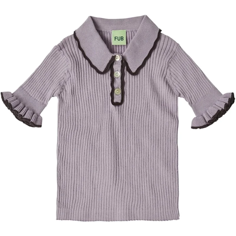 FUB Heather Rib Polo T-shirt