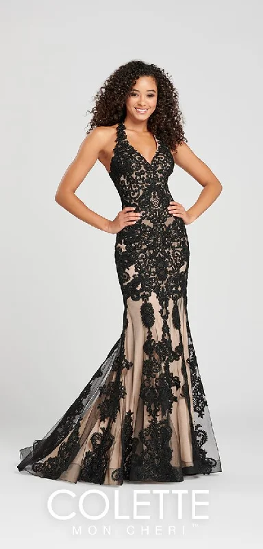 Colette CL12071 Prom Long Formal Halter Dress