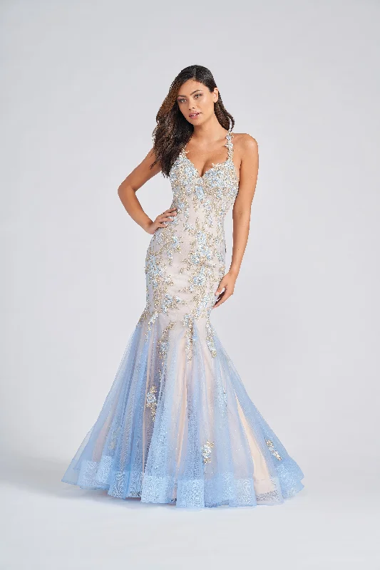 Colette CL12268 Floral Applique Formal Long Prom Mermaid Dress