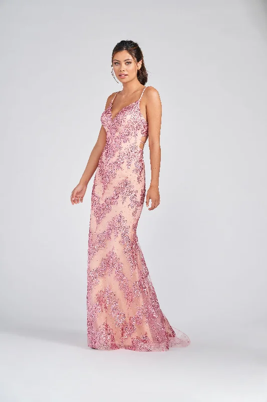 Colette CL12245 Sequin Formal Long Prom Dress