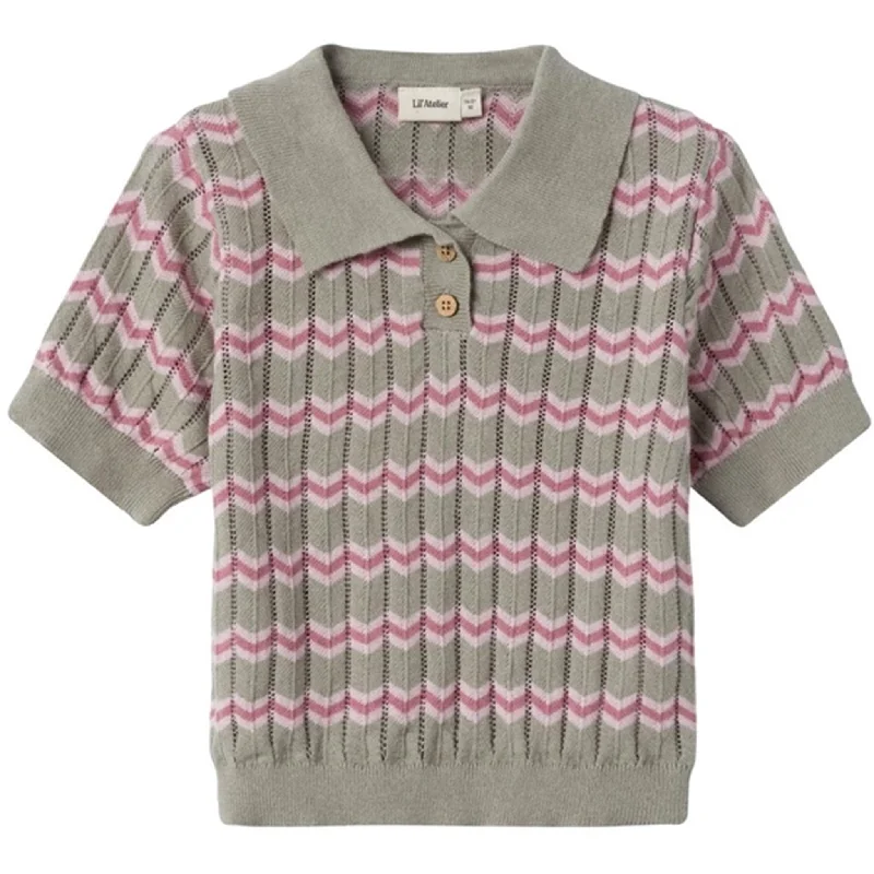 Lil'Atelier Dried Sage Danita Knit Polo