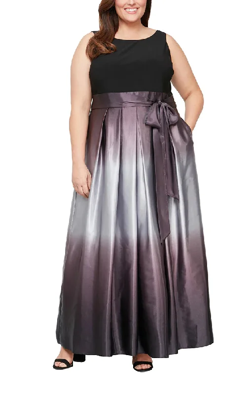 SL Fashions 619435M Plus Size Ombre Long Formal Gown