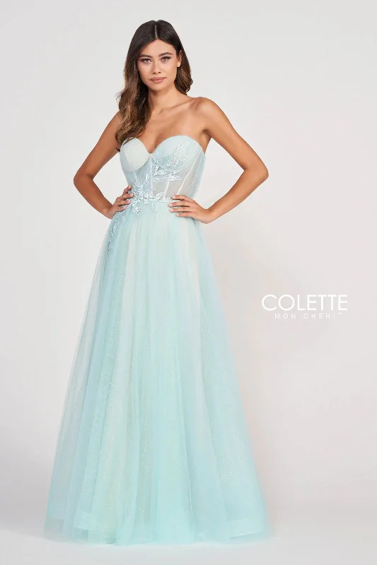 Colette CL2001 Formal Applique Prom Long Dress