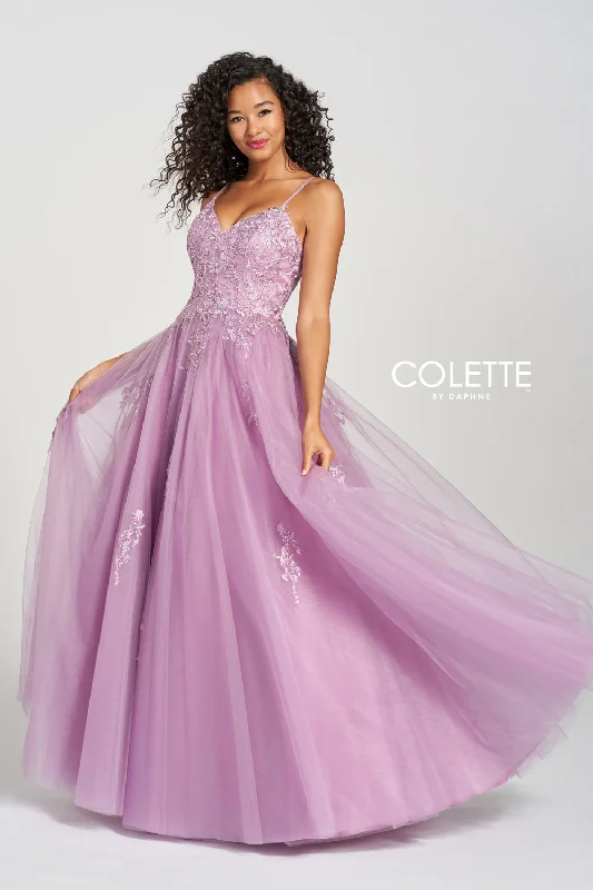 Colette CL12212 Long Formal Beaded Prom Applique Dress