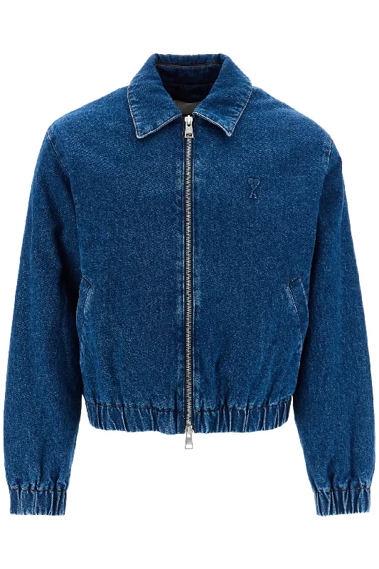 AMI PARIS Urban Padded Denim Bomber Jacket