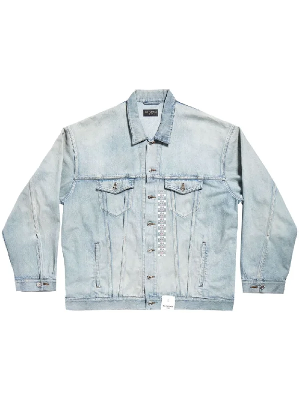 BALENCIAGA Clear Blue Denim Fashion Jacket