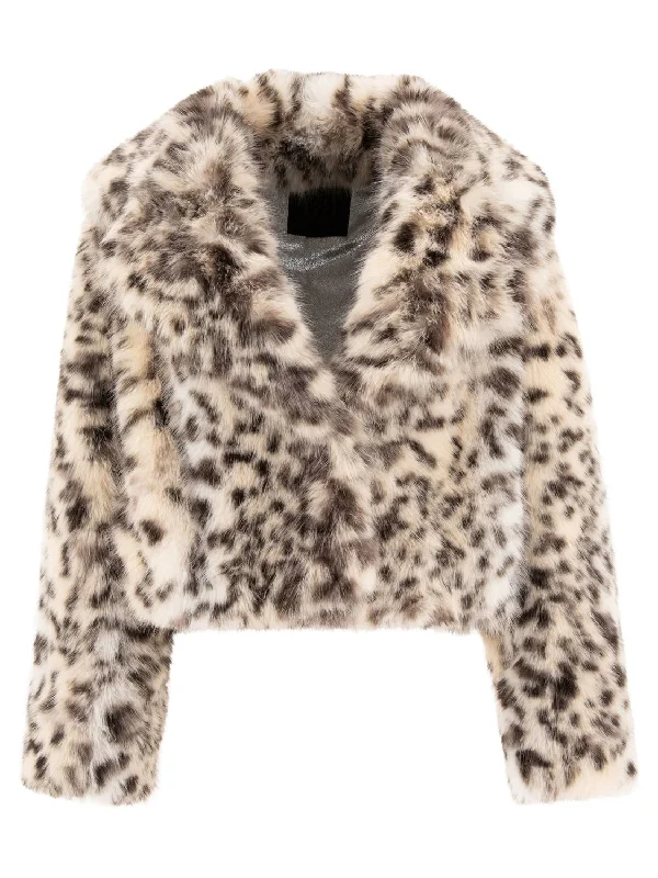 BB COUTURE Chic Beige Faux Fur Jacket