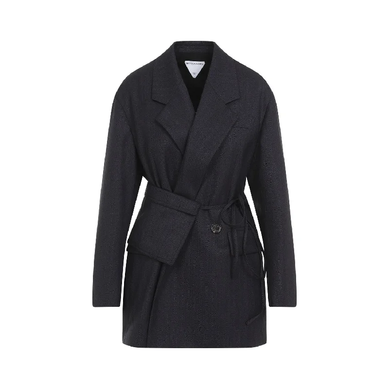 BOTTEGA VENETA Elegant Striped Wool Jacket