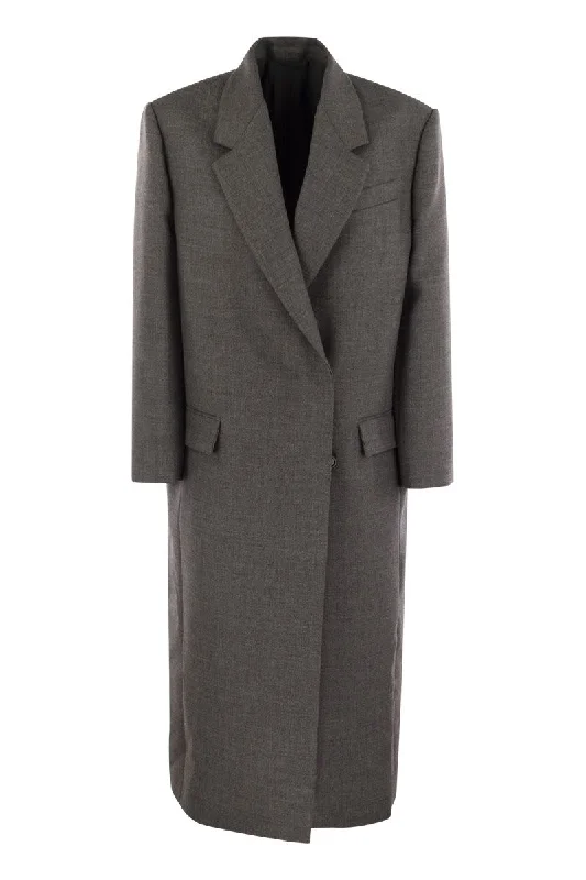 BRUNELLO CUCINELLI Elegant Dark Grey Tailored Wool Jacket