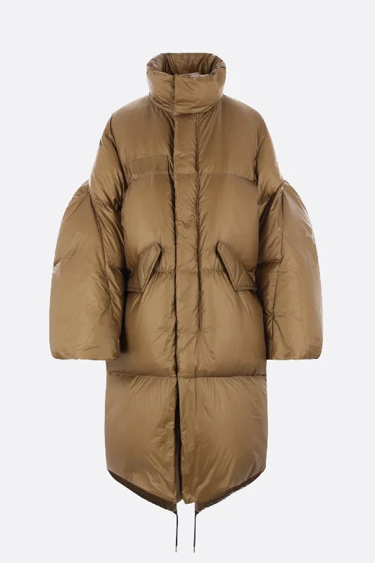 nylon long down jacket