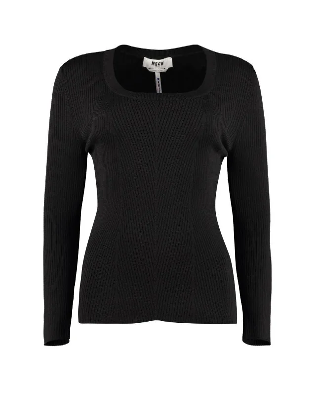 MSGM Women's Ribbed Knit Sweater