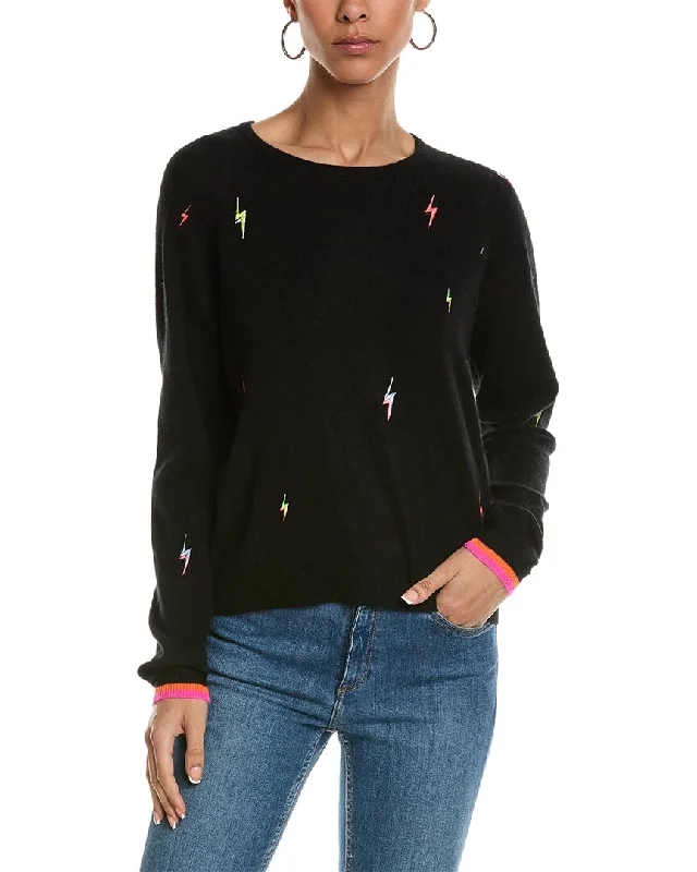 Brodie Cashmere Lightning Bolt Cashmere Sweater