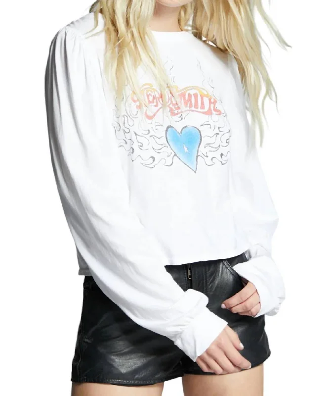 Aerosmith Puff Long Sleeve In White