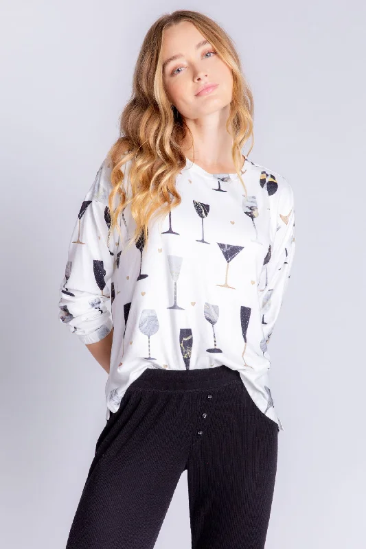 Long Sleeve Wine Celebration Top