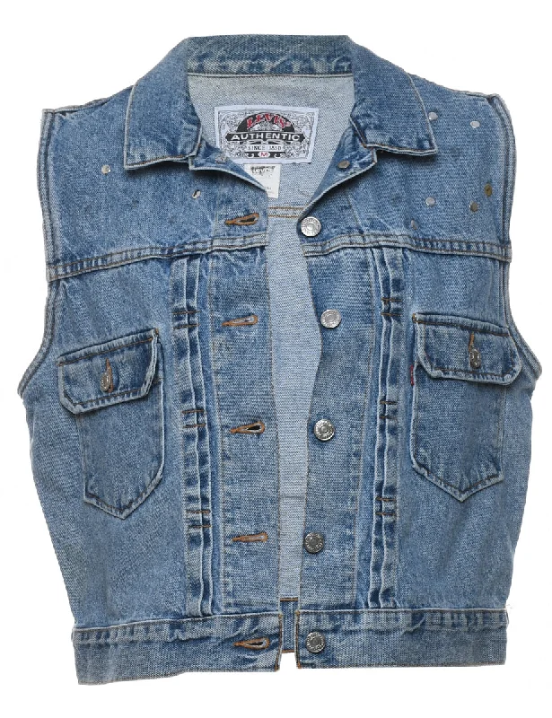 Levi's Embellished 1990s Denim Vest - M