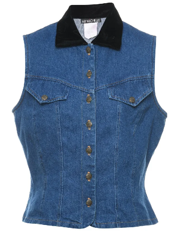 My Michelle Denim Jacket Vest - M