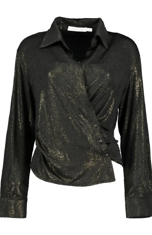 Beautility Wrap Shirt In Shimmer