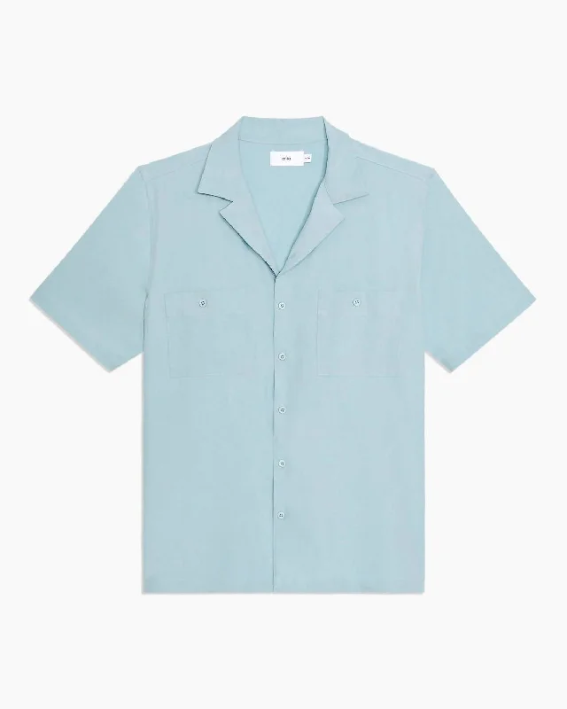 Men Versatility Camp Shirt In Hazy Cloud