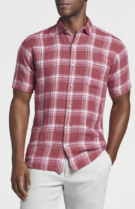 Men's North Shore Linen Sport Shirt In Fruit Punch