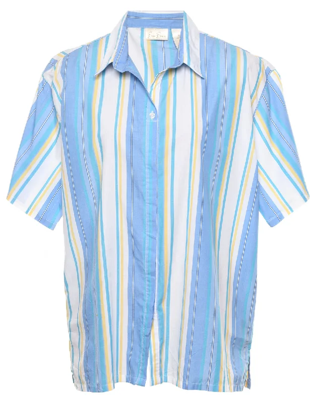 Striped Blue & Yellow Shirt - XL