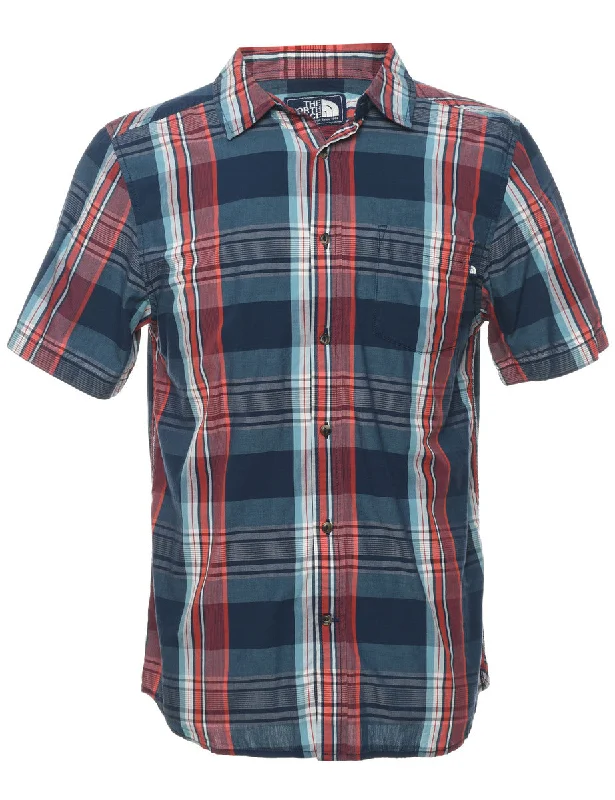 The North Face Grey, Red & White Checked Shirt - M