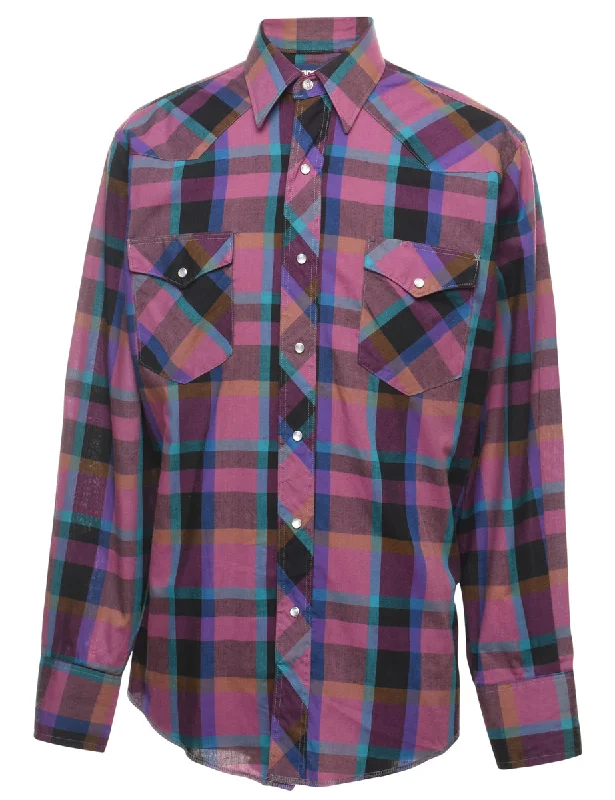 Wrangler Checked Western Shirt - M