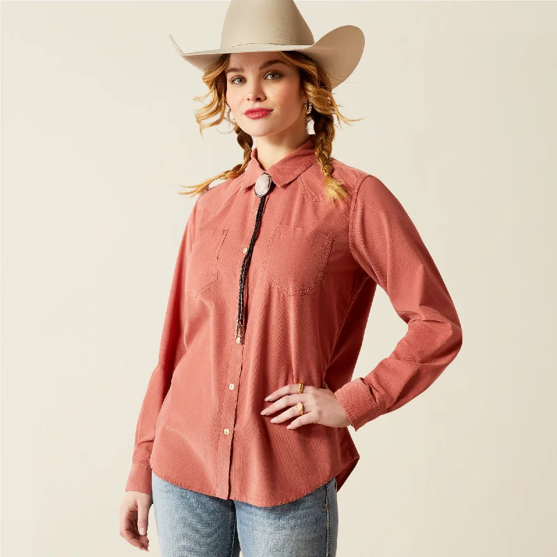 Women's Ariat Billie Jean Corded Button Down Shirt #10053971