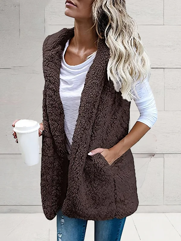 Plus Size Sherpa Vest