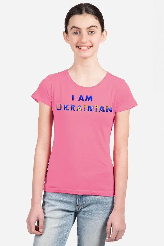 Girl's t-shirt "I AM UKRAINIAN"