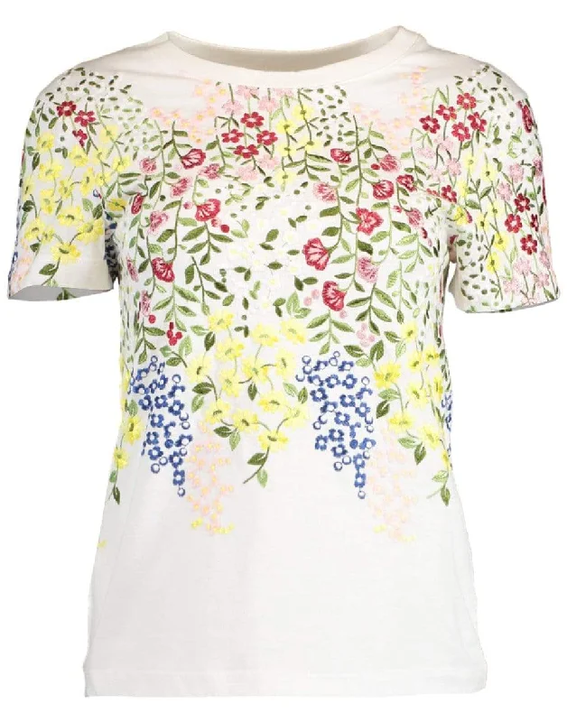 Ivory Floral Print T-Shirt