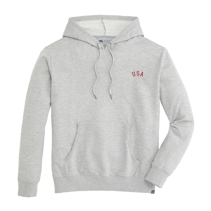 USA School Yard Hoodie - Heather Grey