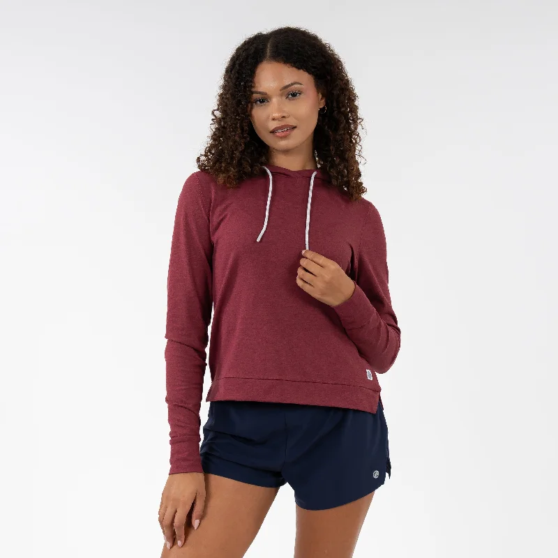 Tempo Performance Hoodie | Heather - Red Card Red/Merlot