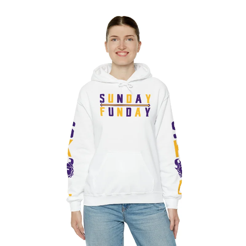 Unisex Heavy Blend™ Hooded Sweatshirt - Sunday FUNday + Original (Sleeves)