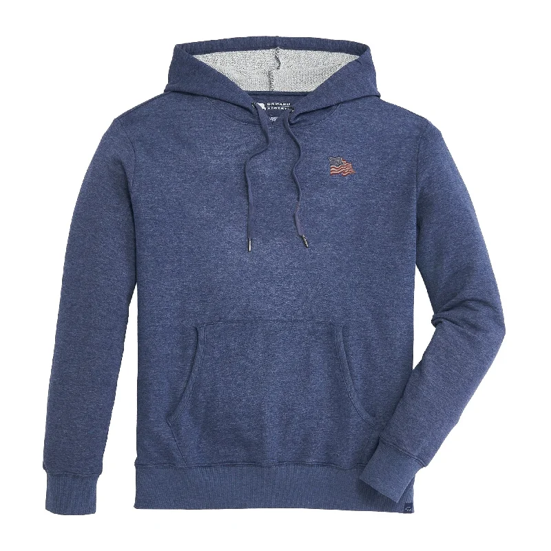 Vintage Flag School Yard Hoodie - Blue Indigo