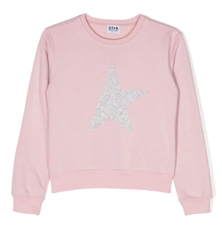 Pink Sweatshirt with Silver Maxi Star