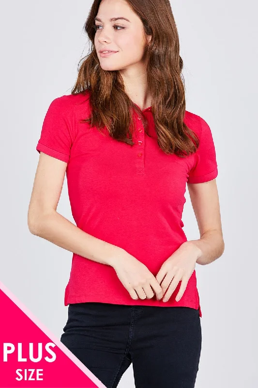 Classic Jersey Spandex Polo Top My