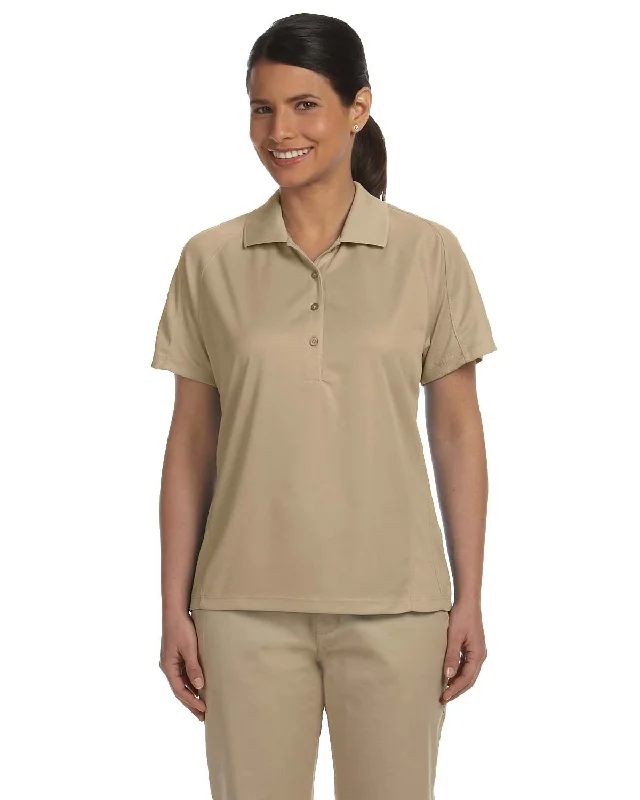 Harriton Ladies' 3.8 oz. Polytech Mesh Insert Polo